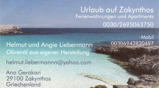 Nachricht an Helmut und Angie Liebermann